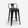 Peaky Black sort barbord sæt: 4 farvede barstole og 60x60 cm stål bord 
