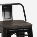 Peaky Black sort barbord sæt: 4 farvede barstole og 60x60 cm stål bord 