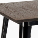 Bruck Wood Black barbord sæt: 4 farvede barstole og 60x60 cm sort bord 