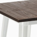 Bruck Wood White barbord sæt: 4 farvede barstole og 60x60 cm hvid bord 
