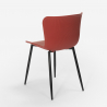 Anvil spisebords sæt: 4 farvede stole og 80x80 cm firkantet stål bord 