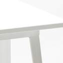Barbord sæt med 4 vintage barstole og hvidt stål bord 60x60cm Rush White Omkostninger