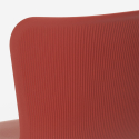 Ruler spisebords sæt: 4 farvede stole og 120x60 cm firkantet stål bord 