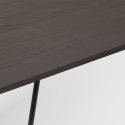 Wire spisebords sæt: 4 farvede stole og 120x60 cm firkantet stål bord Billig