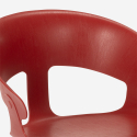 Reeve spisebords sæt: 4 farvet stole og 80 x 80 cm firkantet stål bord 