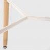 Ojala Light hvid træ barbord sæt: 2 barstole og 60 cm rundt bord 