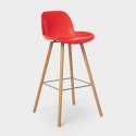 Ojala Dark sort træ barbord sæt: 2 barstole og 60 cm rundt bord 