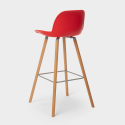 Ojala Dark sort træ barbord sæt: 2 barstole og 60 cm rundt bord 