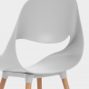 Dax Light spisebords sæt: 4 plast stole og 80x80 cm firkantet træ bord Billig