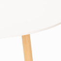 Midlan Light spisebords sæt 4 plast stole og 100cm rundt hvid træ bord 