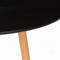 Midlan Dark spisebords sæt: 4 plast stole og 100cm rundt sort træ bord 
