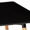 Flocs Dark spisebords sæt: 4 stole og 80 x 120 cm firkantet træ bord 