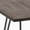 Maeve Dark spisebords sæt: 4 stole og 80 x 80 cm firkantet stål bord 