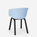 Krust spisebords sæt: 4 farvede stole og 80x80 cm industriel stål bord Omkostninger