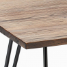 Wright spisebords sæt: 4 farvede læder stole og 80x80 cm træ stål bord Mål