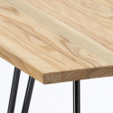 Wright Light spisebords sæt: 4 farvede stole og 80x80 cm træ stål bord 