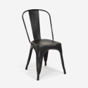 Summit spisebords sæt: 4 farvede stole og 120x60 cm sort stål træ bord 