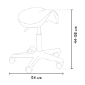 Professional ergonomisk højdejusterbar sadelstol med hjul Mængderabat