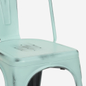 Lloyd spisebords sæt: 4 farvede stole og 120x60 cm sort stål træ bord Mængderabat