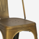 Lloyd spisebords sæt: 4 farvede stole og 120x60 cm sort stål træ bord Omkostninger
