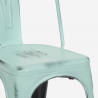 Harvey spisebords sæt: 4 farvede stole og 120x60 cm sort stål træ bord Mængderabat