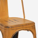 Harvey spisebords sæt: 4 farvede stole og 120x60 cm sort stål træ bord Egenskaber