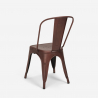 Hamilton spisebords sæt: 4 farvede stole og 120x60 cm stål træ bord Udvalg
