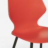 Sartis Dark spisebords sæt: 4 farvede stole og 80x80cm stål træ bord 