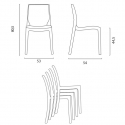 Hilton spisebords sæt: 4 gennemsigtige stole og 160x80cm stål træ bord 