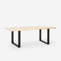Vice spisebords sæt: 6 gennemsigtige stole og 180x80 cm træ bord Pris