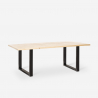 Jaipur L spisebords sæt: 6 gennemsigtige stole og 180x80 cm træ bord Omkostninger