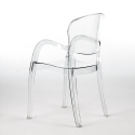 Jaipur L spisebords sæt: 6 gennemsigtige stole og 180x80 cm træ bord 