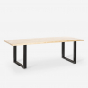 Jaipur XXL spisebords sæt: 8 gennemsigtige stole og 220x80 cm træ bord Egenskaber