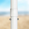 Sardinia 200 cm ventileret strand parasol med UPF 158+ UV-beskyttelse 