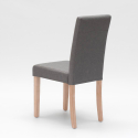 Comfort Chair henriksdal spisebords stol farverig stof polstret med træ ben Køb
