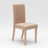 Spisebords stol polsteret med stof og træben henriksdal Comfort Luxury Omkostninger