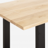 Samsara XL1 spisebords sæt: 6 fløjlsbetræk stole og 200x80 cm træ bord 