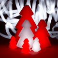 Slide lightree transparant kunstigt plastik juletræ med lys led lampe Kampagne