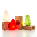 Slide lightree transparant kunstigt plastik juletræ med lys led lampe Model