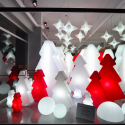 Slide lightree transparant kunstigt plastik juletræ med lys led lampe Egenskaber