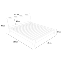 Linz design 160x190 cm halvanden mands seng i træ sengegavl lameller 