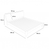 Linz design 160x190 cm halvanden mands seng i træ sengegavl lameller 