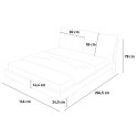 Rust halvanden mands seng 160x190 cm med hovedgærde lameller puder 