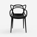 Node stabelbar design spisebords stol med armlæn lavet af plastik