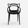 Node stabelbar design spisebords stol med armlæn lavet af plastik
