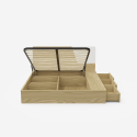 Steyr King dobbelt seng opbevaring til 160x200 cm madras træ 3 skuffer 