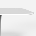 Lillium 80 cm lille firkantet spisebord sort og hvid træ med metalfod Udsalg