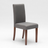 Comfort Chair henriksdal spisebords stol farverig stof polstret med træ ben Tilbud