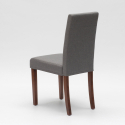 Comfort Chair henriksdal spisebords stol farverig stof polstret med træ ben Udsalg