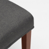Comfort Chair henriksdal spisebords stol farverig stof polstret med træ ben Rabatter